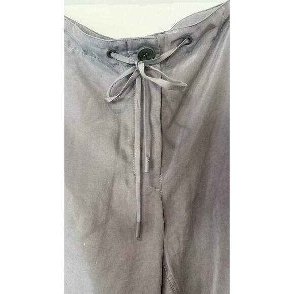 Theory Womens Silk Drawstring Buttoned Cropped Cargo Pocketed Pants Size 4 1749 - Picture 6 of 13